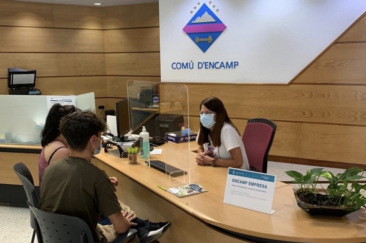 Una imatge del Servei de Tràmits del comú d'Encamp.