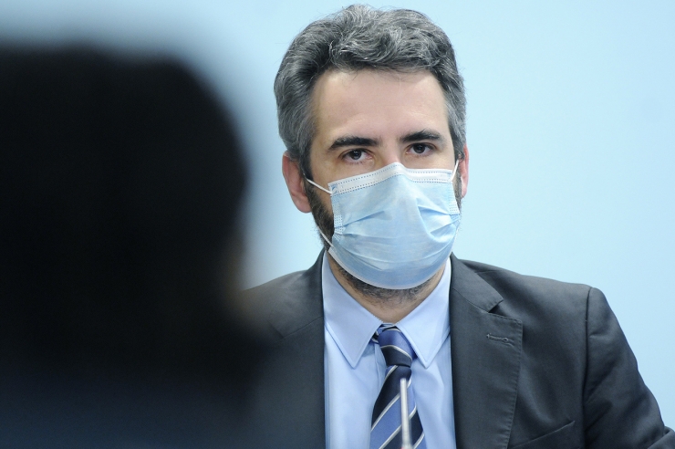 El ministre portaveu i de Finances, Eric Jover, en la roda de premsa posterior al consell de ministres.