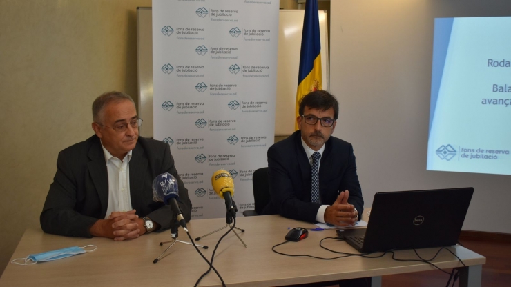 El president de la comissió gestora del fons, Jordi Cinca, i el president de la CASS, Albert Font, en una imatge d'arxiu.