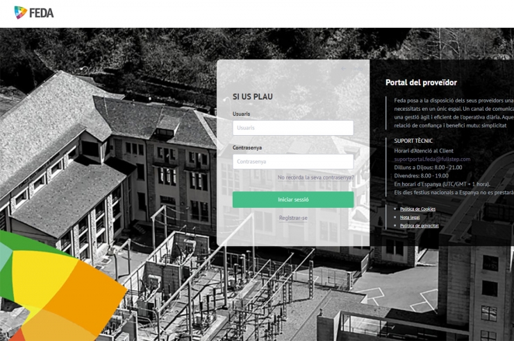 El nou portal per al registre dels proveïdors.