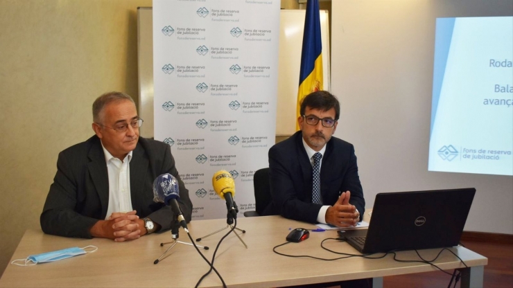 El president de la comissió gestora del fons, Jordi Cinca, i el president de la CASS, Albert Font, en una imatge d'arxiu.