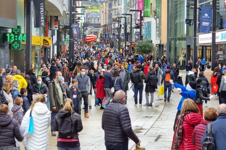 Una imatge de l'avinguda Meritxell.