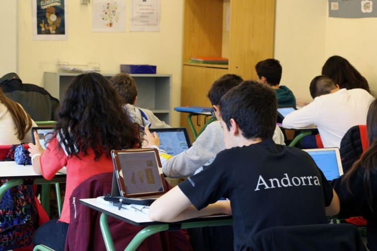 Una aula de l'escola andorrana en una imatge d'arxiu.