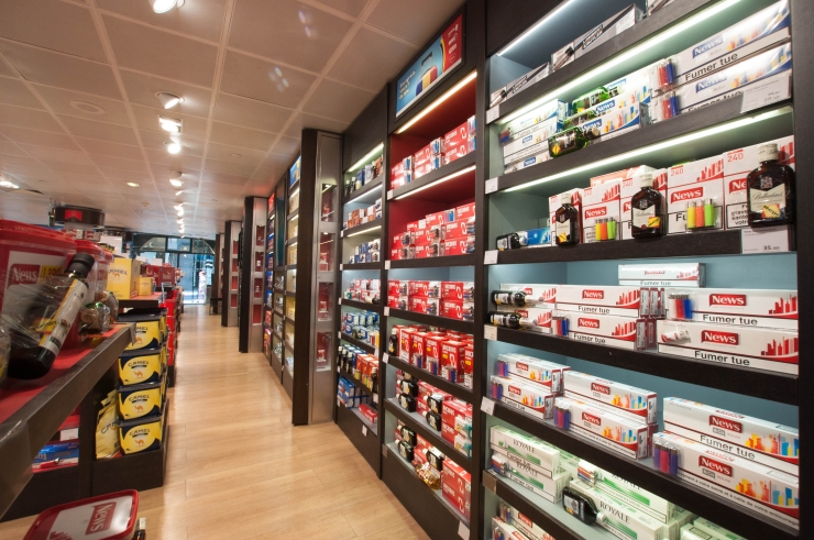 Tabac en un establiment comercial.