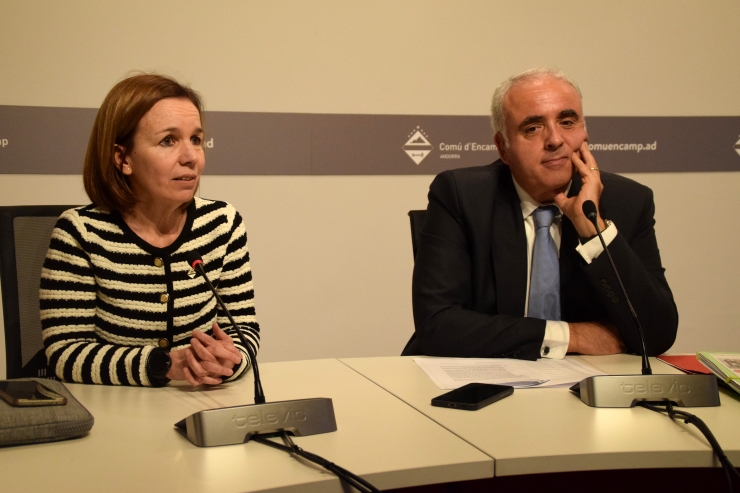 Els consellers a l'oposició del comú d'Encamp, Marta Pujol i José Luís Agudo.