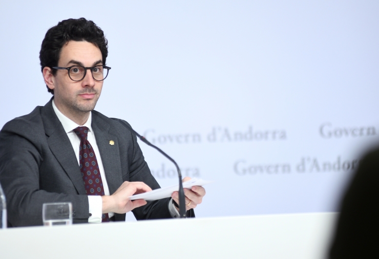 El ministre portaveu, Guillem Casal, durant la roda de premsa posterior al consell de ministres d'aquest dimecres.