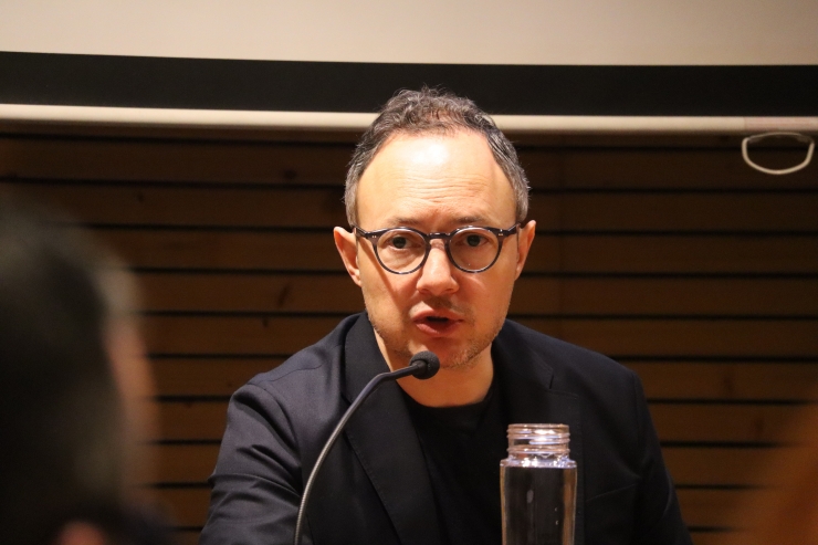 El Cap de Govern, Xavier Espot, durant la roda de premsa posterior a la reunió extraordinària del Consell Econòmic i Social del Pas de la Casa.