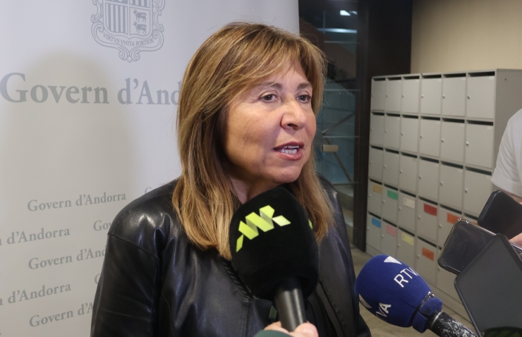 La ministra de Presidència, Economia, Empresa i Habitatge, Conxita Marsol, després del Consell Econòmic i Social.