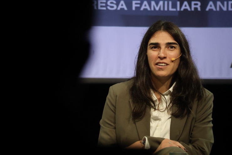 La membre de la Junta Directiva de l’Empresa Familiar Andorrana, Maria Creus, neta de l'excap de Govern, Òscar Ribas Reig.