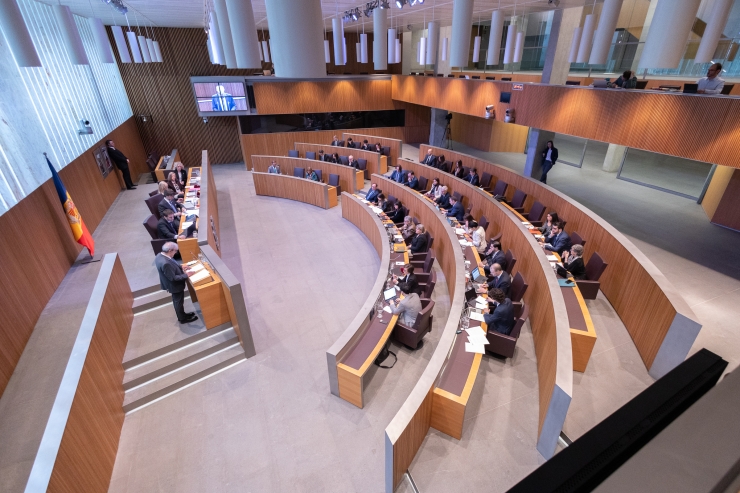 La sessió parlamentària del Consell General.