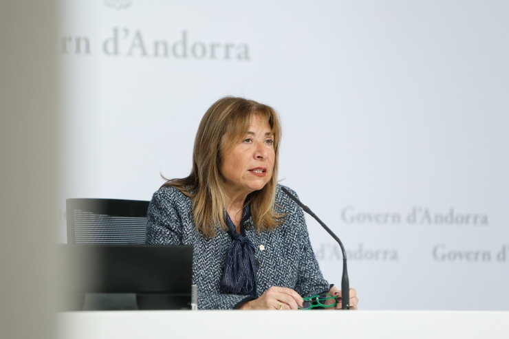 La ministra de presidència, economia, habitatge i treball, Conxita Marsol.