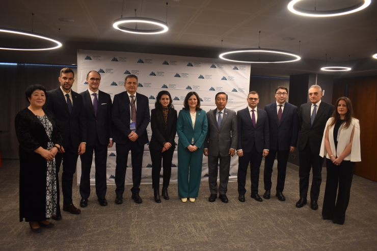 La foto de grup dels diferents representants internacionals.