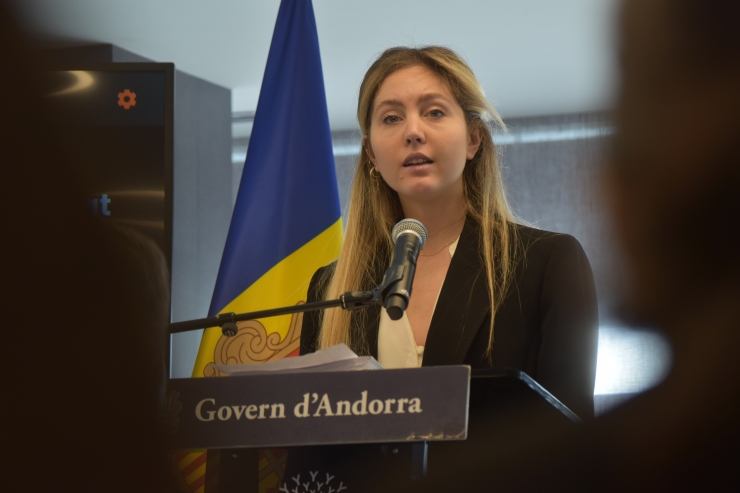 La diputada del Ministeri d’Afers Forens i de la Corporació Internacional d’Itàlia, consellera del Comitè d’Ajuntaments de les Muntanyes, Ludovica Tancredi.