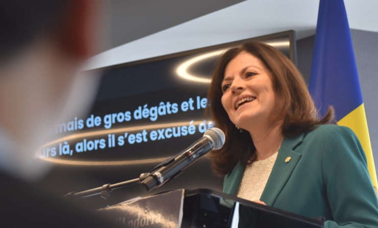 La ministra d’Afers Exteriors, Imma Tor, al congrés.