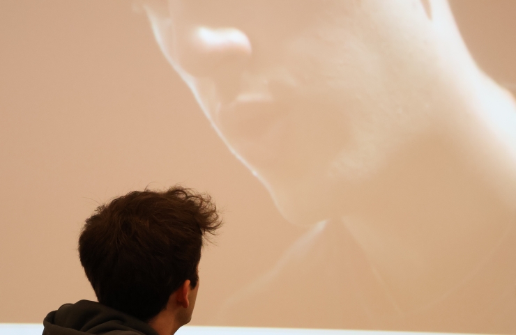 El pilot andorrà Frank Porté durant l’acte de renovació del patrocini