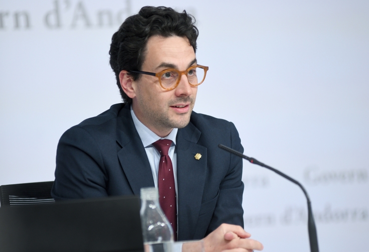 El portaveu del Govern, Guillem Casal, en roda de premsa.