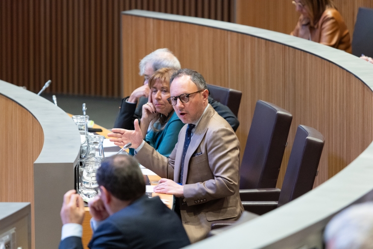 El cap de Govern, Xavier Espot, al Consell General.