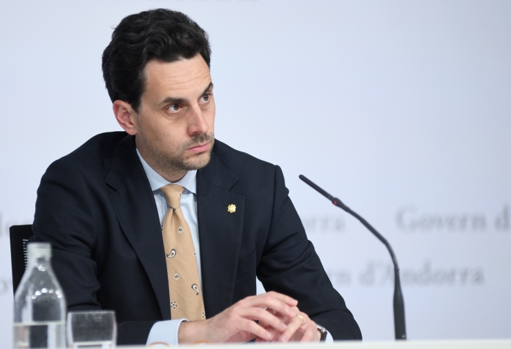 El ministre portaveu, Guillem Casal, durant la roda de premsa posterior al consell de ministres.