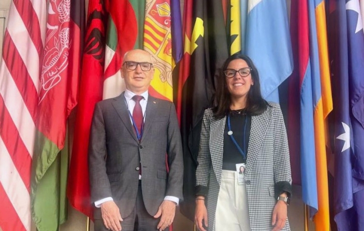 El ministre de Finances, Ramon Lladós, i la secretària d'Estat d'Afers Financers Internacionals, Lorena Jordana, a Washington.