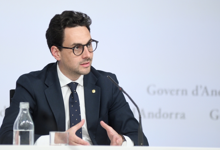 El ministre portaveu, Guillem Casal, durant la roda de premsa posterior al consell de ministres d'aquest dimecres.