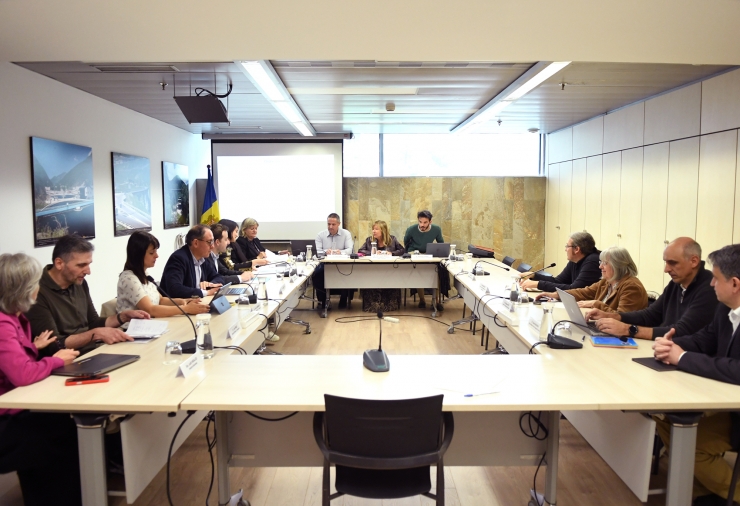 La reunió del Consell Andorrà d’Estadística que ha tingut lloc aquest dimarts.