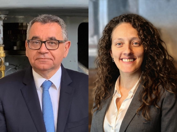 El director general de FEDA, Albert Moles, i la CEO i cofundadora d'AUMENTIUM, Jessica Rivera.