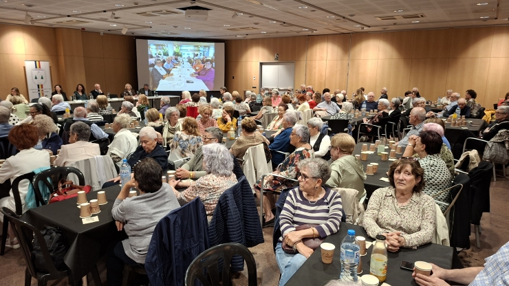 Una imatge de l'assemblea de la federació de la gent gran, aquest dimecres.