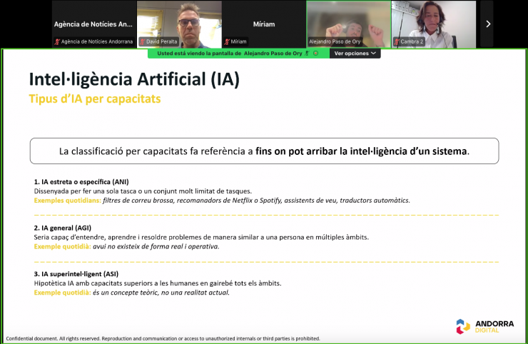 Un moment del webinar que ha tingut lloc aquest dimecres.