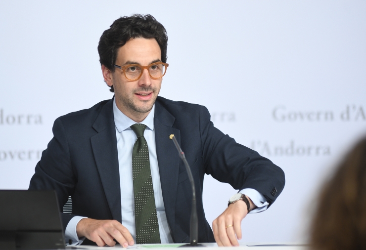El ministre portaveu, Guillem Casal, durant la roda de premsa posterior al consell de ministres d'aquest dimecres.