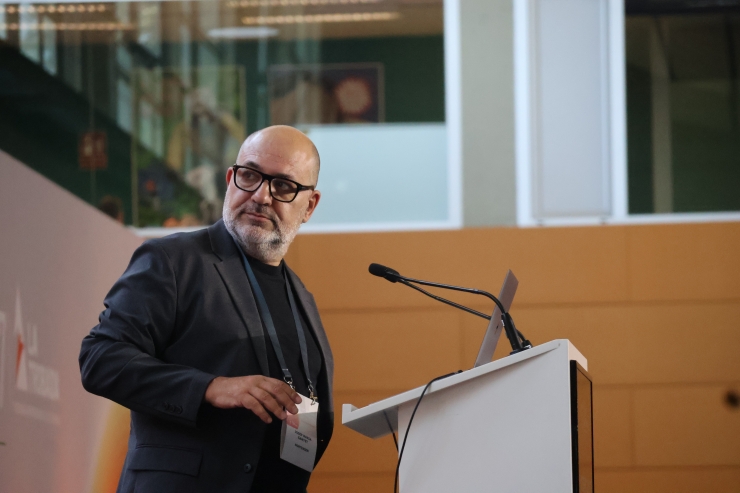 El CEO de Mortensen, Josep Maria Ganyet durant la Trobada.