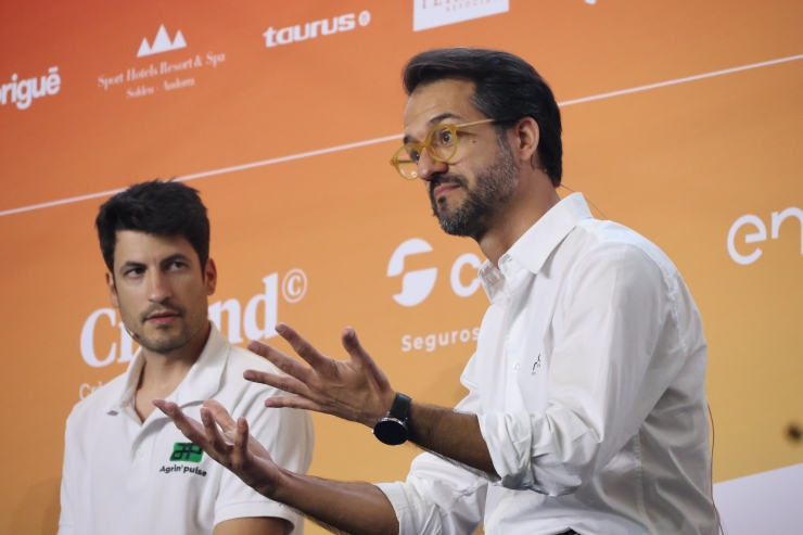 El Co-Founder de Agrin'Pulse, Jordi Garcia, i el CCO de 4Mediks, Albert Farré, durant la taula rodona de Start Ups.
 
 