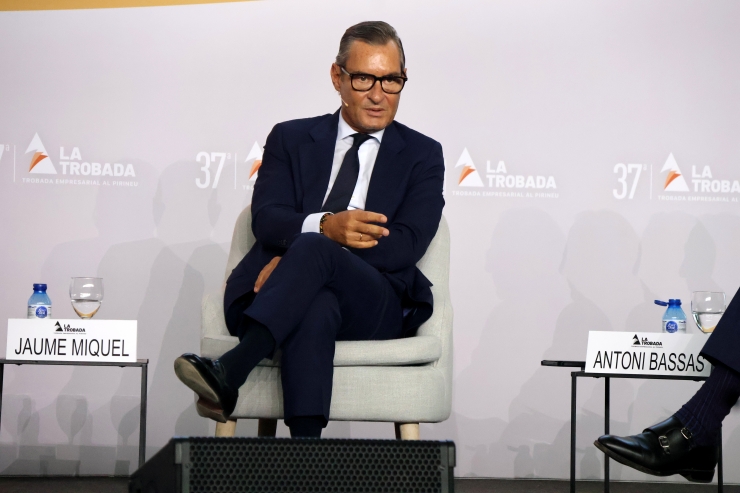 El president de Tendam, Jaume Miquel; a la taula rodona 'Liderar internacionalment: sol o acompanyat'.