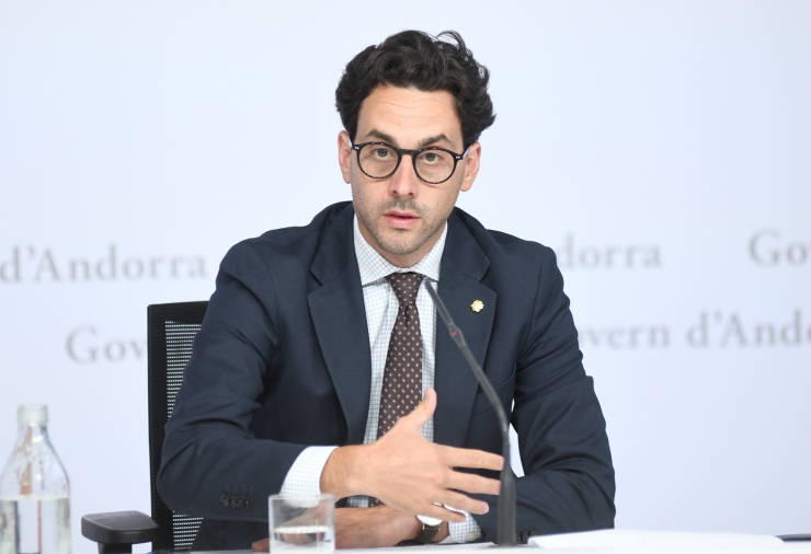 El ministre portaveu, Guillem Casal, durant la roda de premsa posterior al consell de ministres d'aquest dimecres.