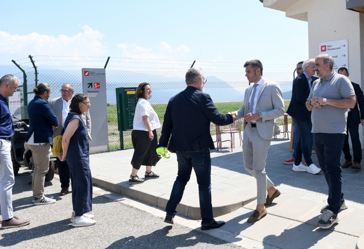 El secretari d'Estat de Transició Energètica, Transports i Mobilitat,   David Forné, en una imatge d'arxiu de la taula estratègica de  l'aeroport.
 