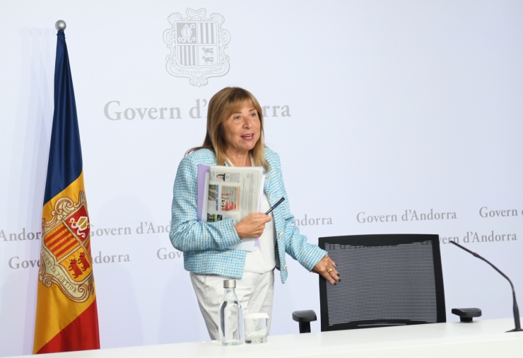 La ministra de Presidència, Economia, Treball i Habitatge, Conxta Marsol.