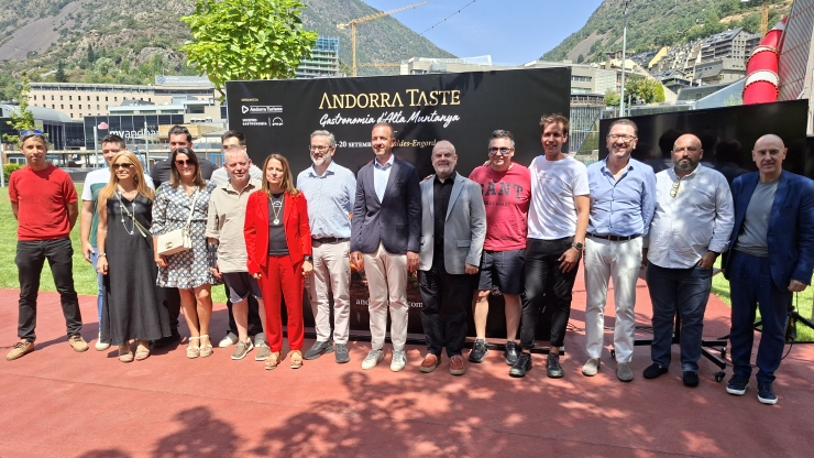 Durant la presentació de l'Andorra Taste.