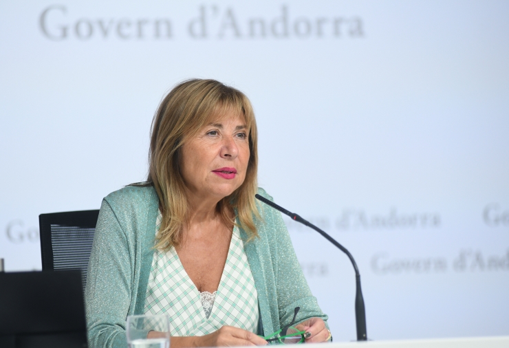 La ministra de Presidència, Economia, Treball i Habitatge, Conxita Marsol.
 