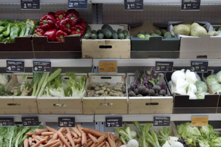 Secció d'alimentació d'un comerç.