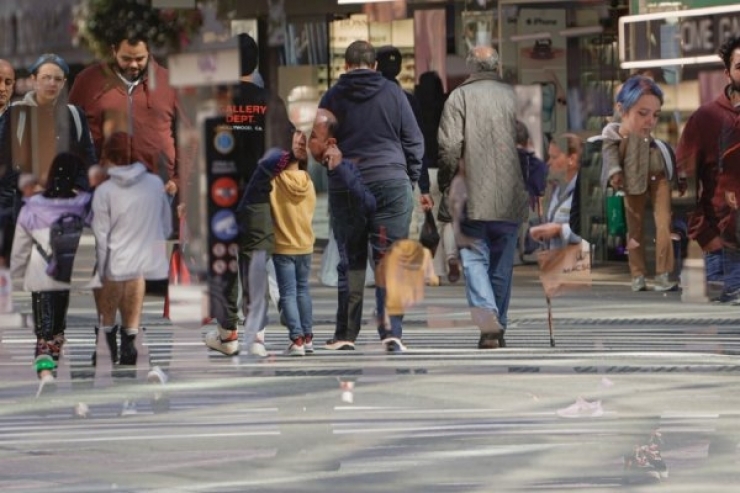 Turistes al carrer.