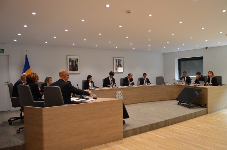 Un moment de la sessió de consell de comú d'Andorra la Vella.