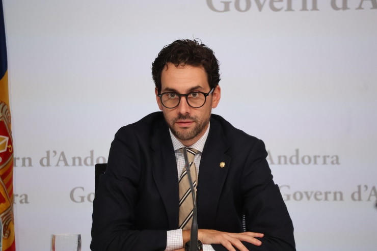 El ministre portaveu, Guillem Casal, durant la roda de premsa posterior al consell de ministres.