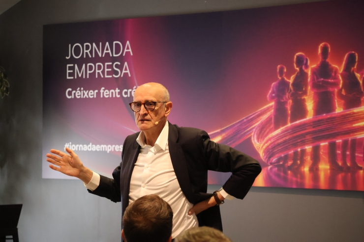 El vicepresident de Marlex, Xavier Marcet, durant la seva conferència.