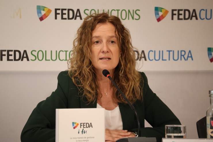La directora general de FEDA, Sílvia Calvó, durant l'acte.