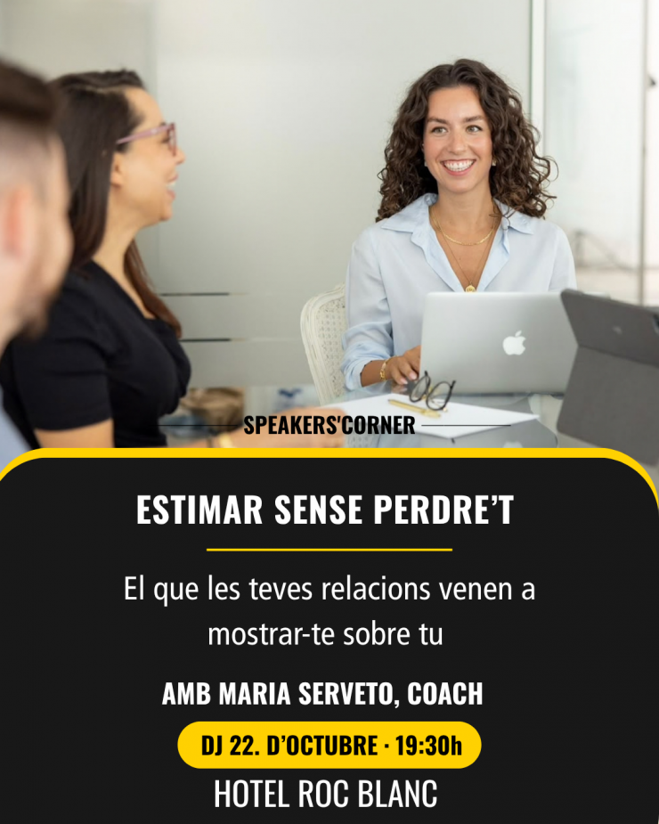 El cartell de la xerrada que oferirà Maria Serveto.