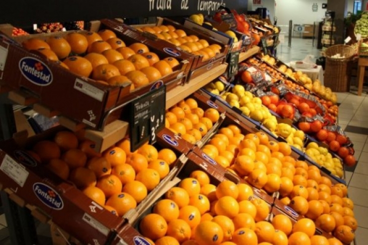 Fruita en un supermercat.